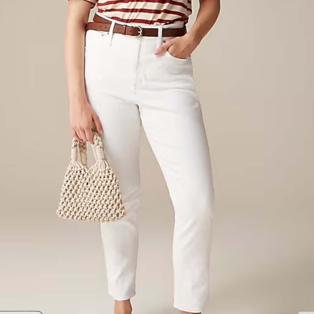 J.Crew Curvy vintage slim-straight jean in white wash 26